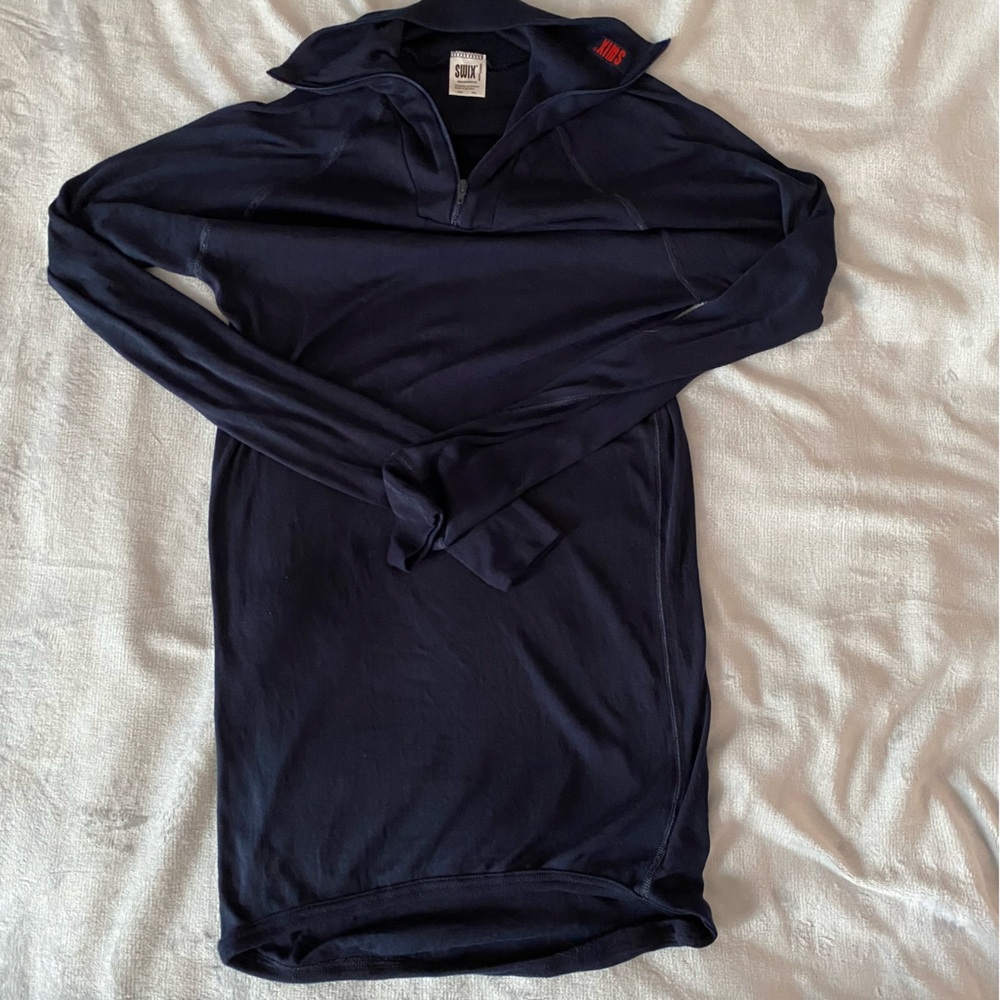 Swix base layer half zip long sleeve top